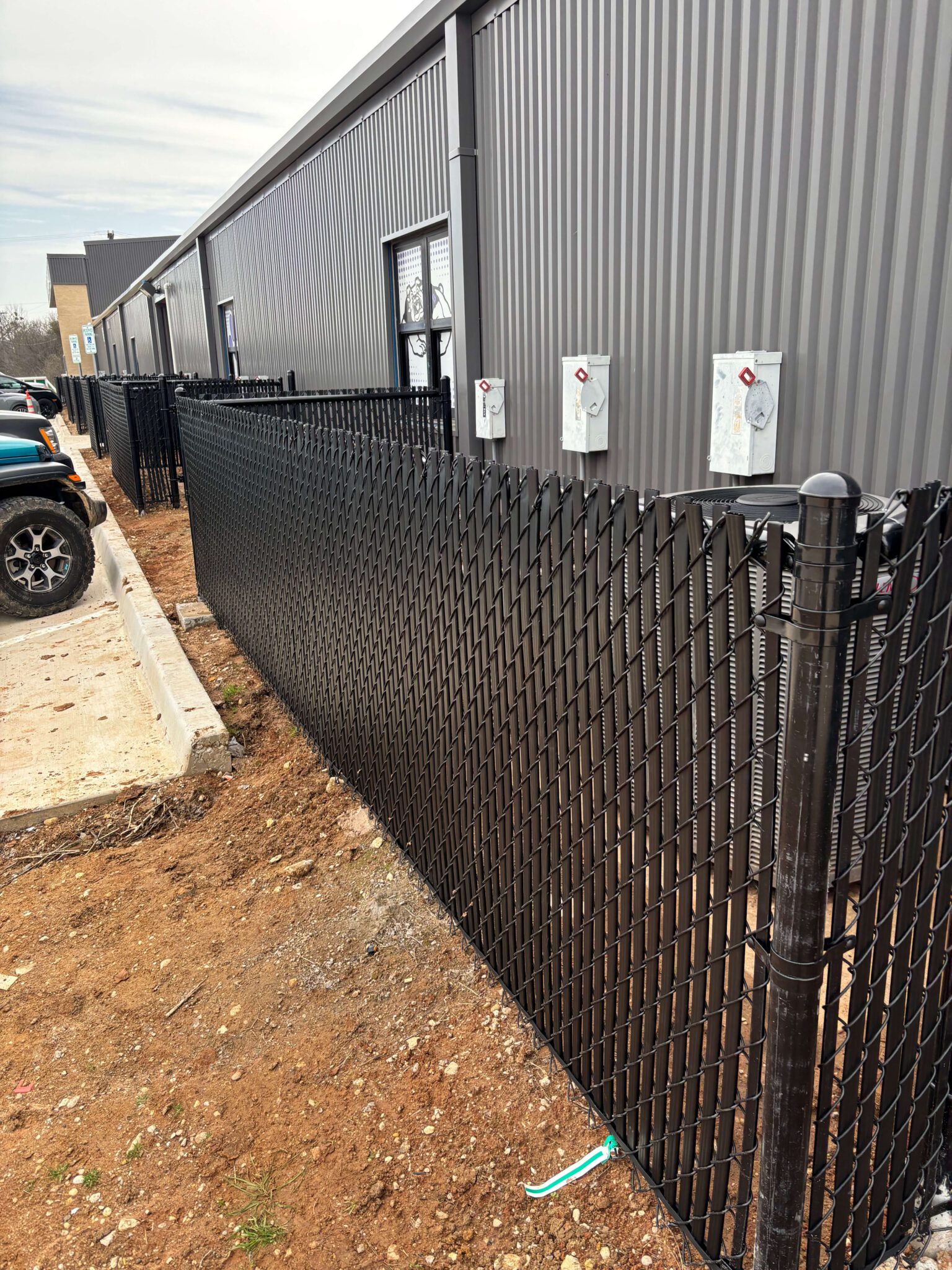 Waco Fencing - AC Unit Privacy Chain Link Fence