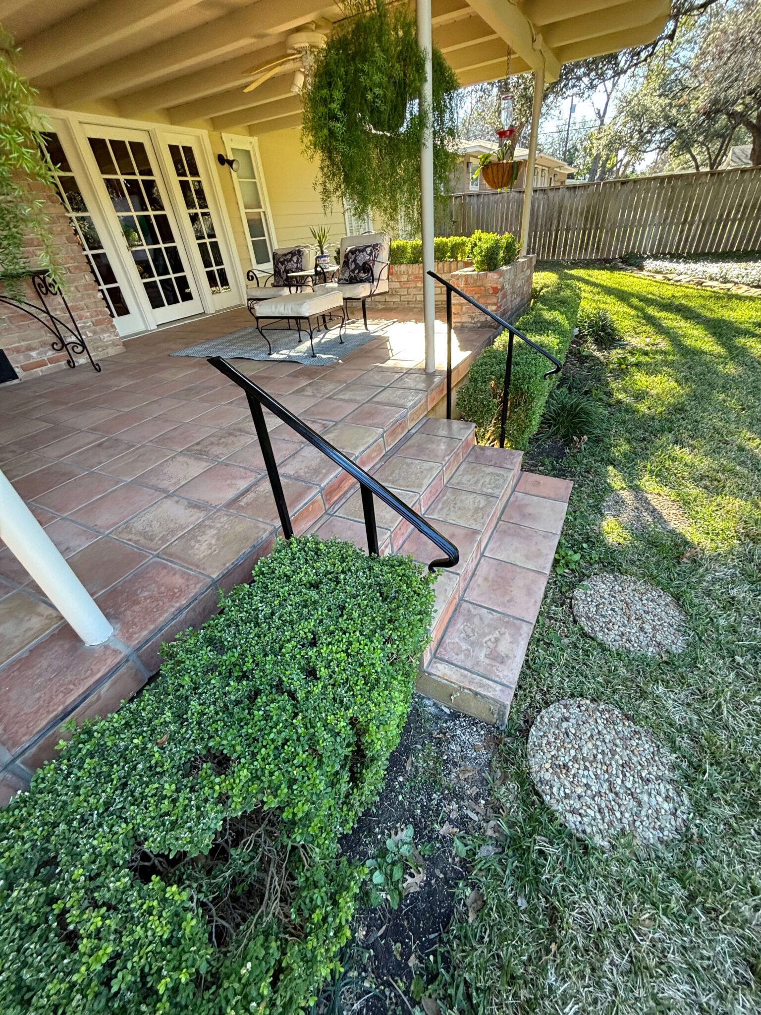 Waco Fencing - Iron Railing for Home Steps