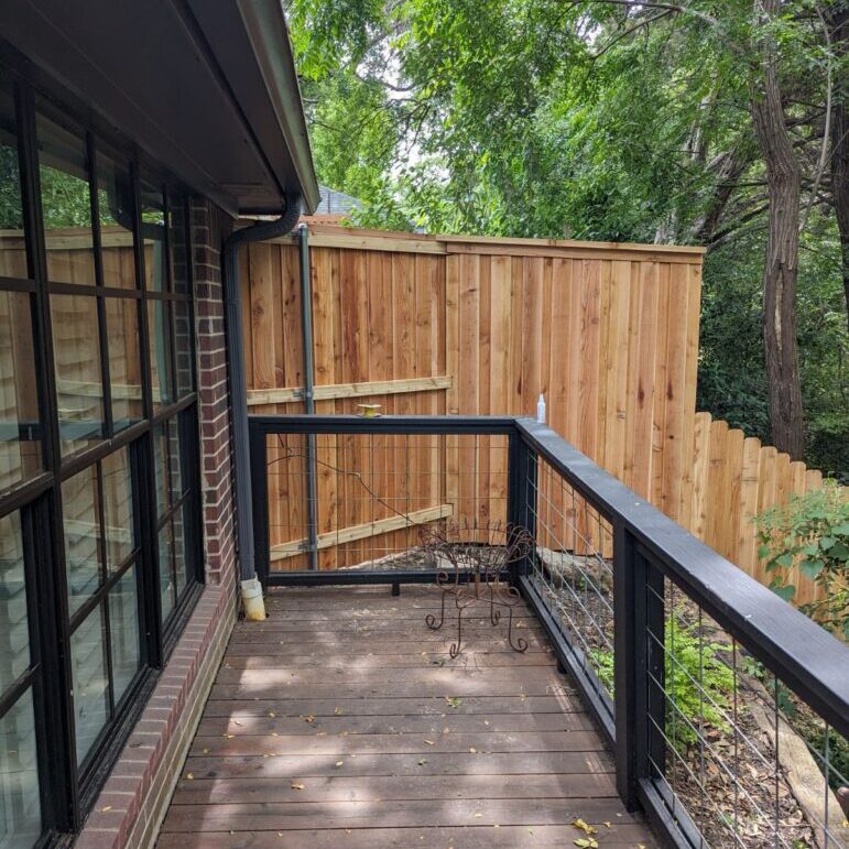 Texas Fence Solutions Waco - ornamental metal railing and deck designs